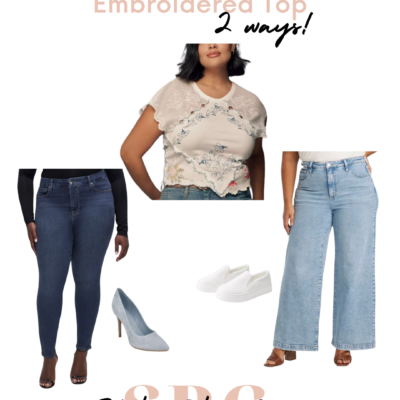 Plus Size Embroidered Top - 2 Ways!