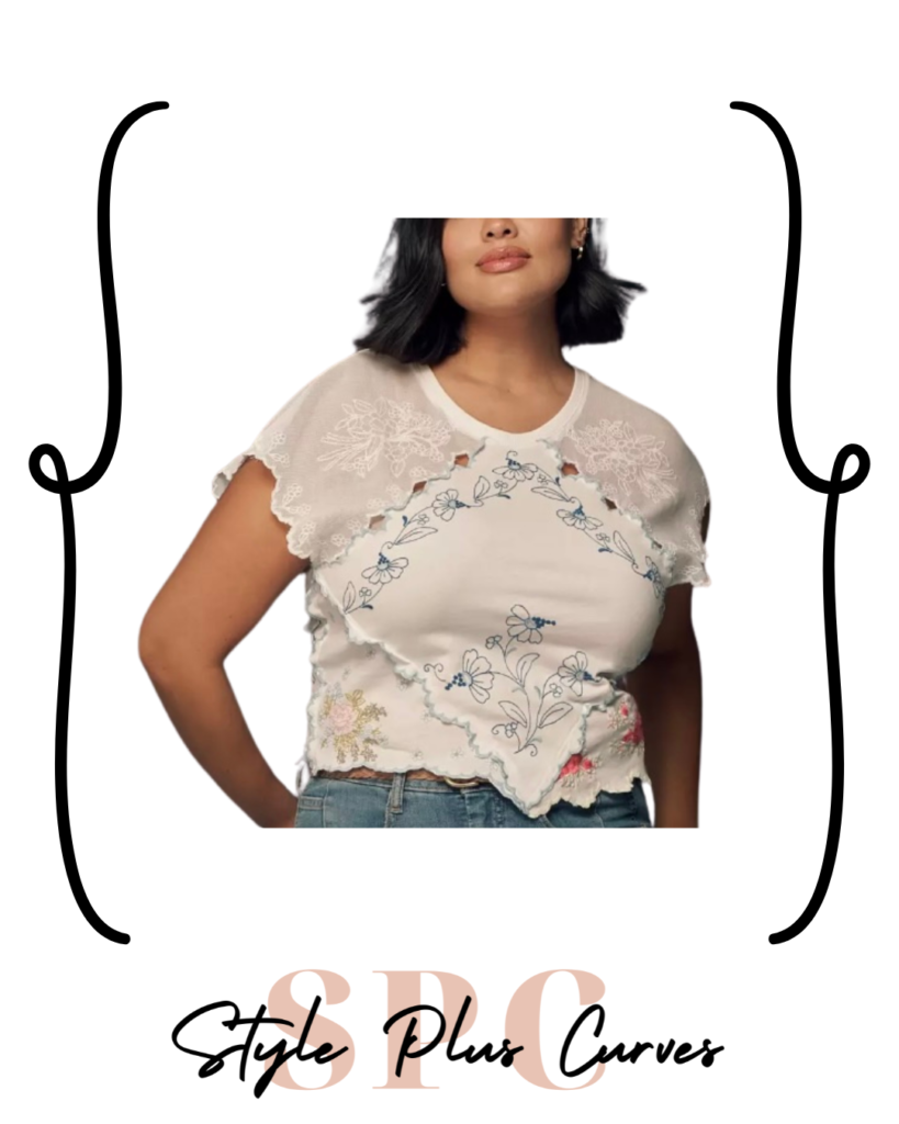Plus Size Embroidered Top