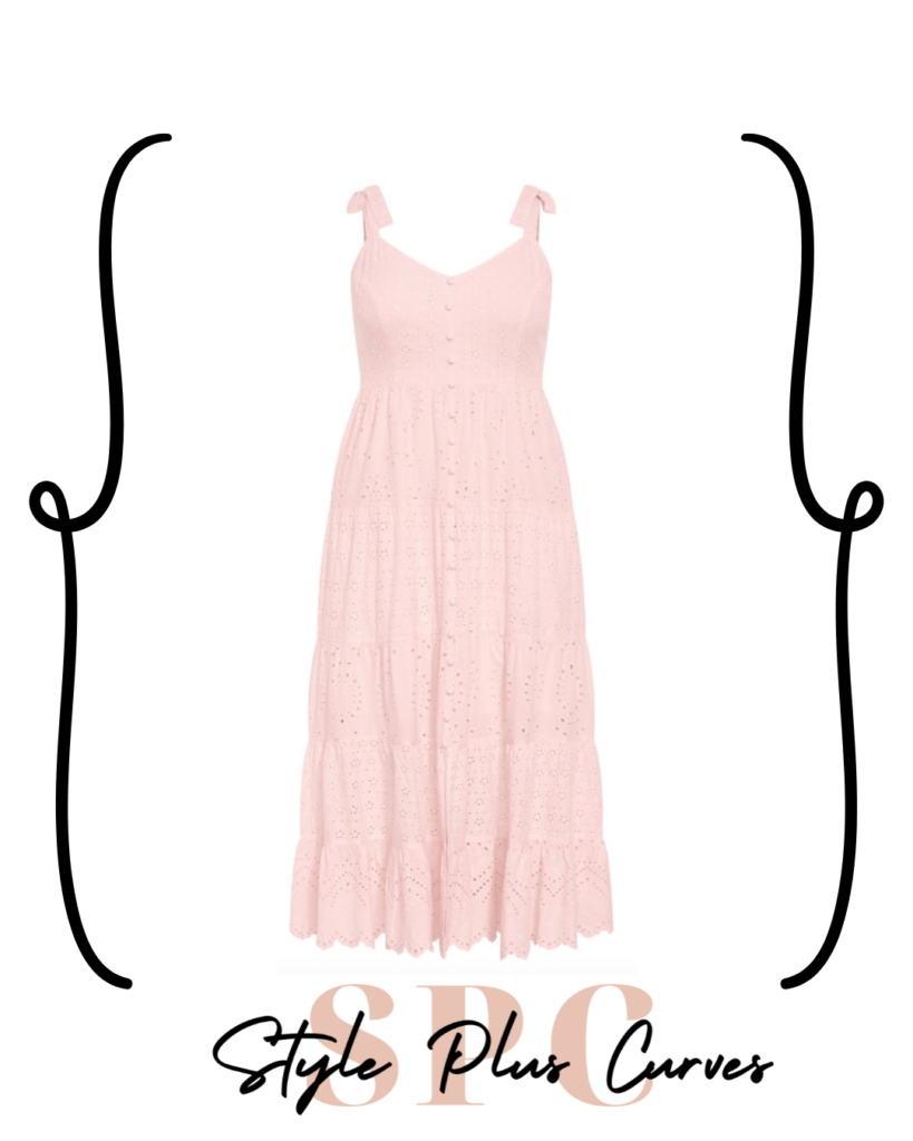 Plus Size Pink Eyelet Dress