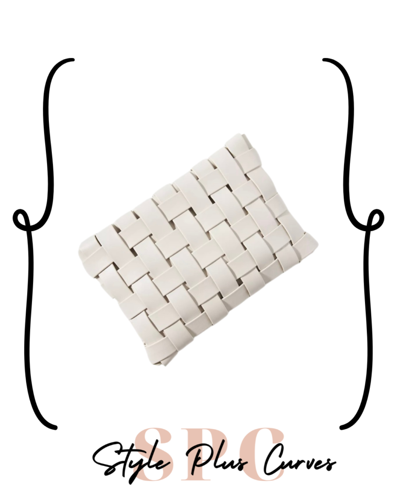 White Woven Clutch