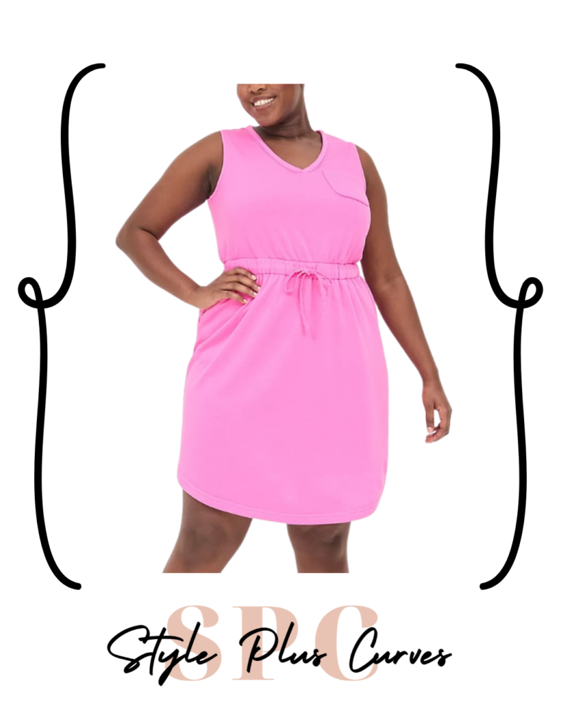 Plus Size Pink Terry Dress