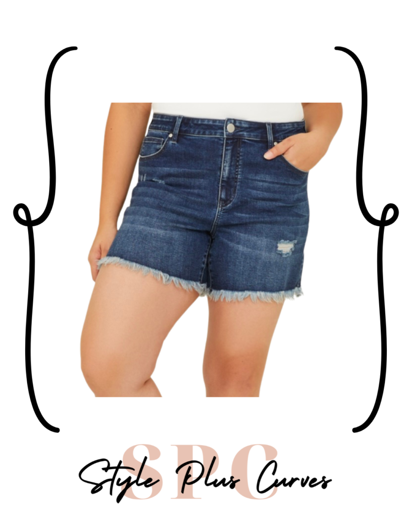 Plus Size Denim Shorts