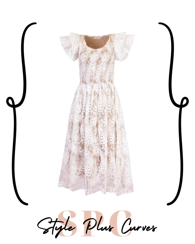 Plus Size White Lace Dress