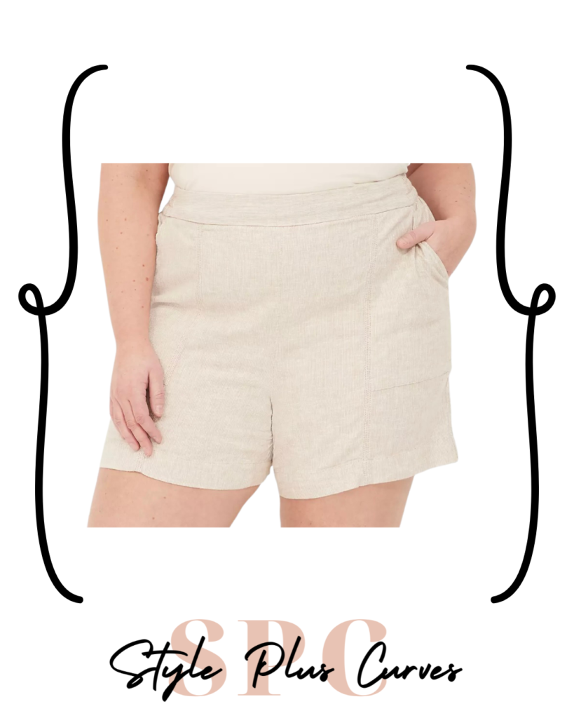 Plus Size Tan Shorts