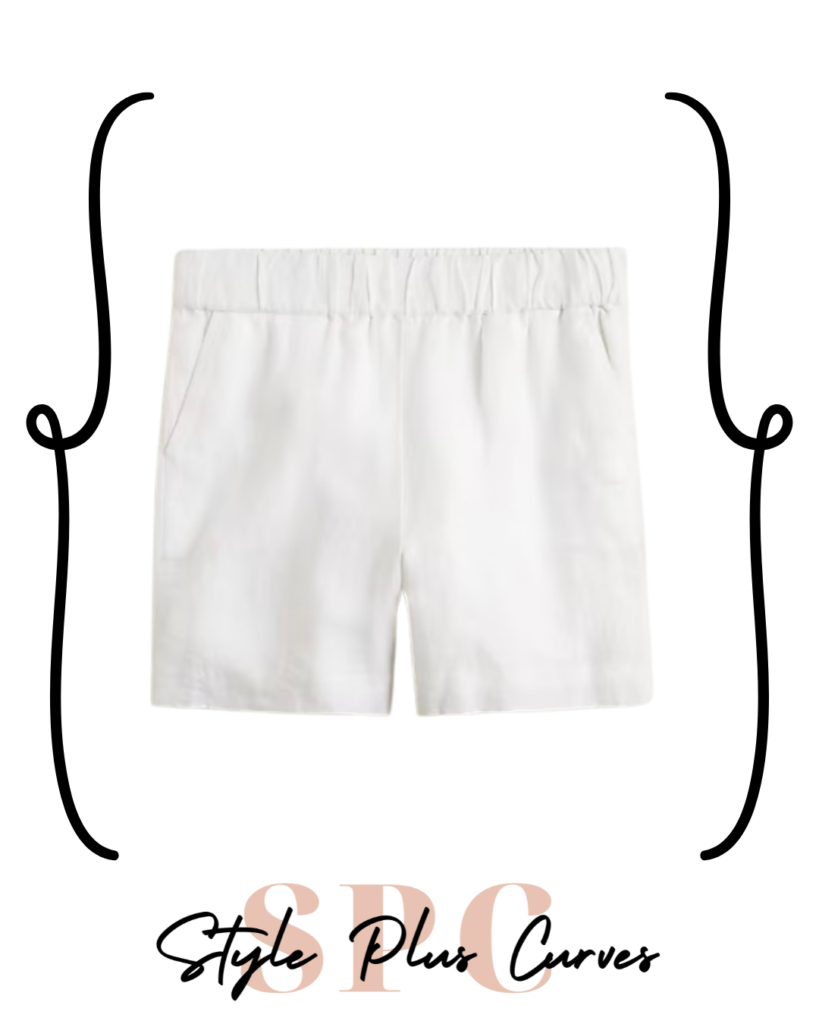 Plus Size White Shorts