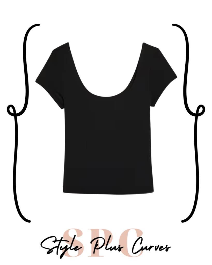 Plus Size Black Scoop Neck Tee