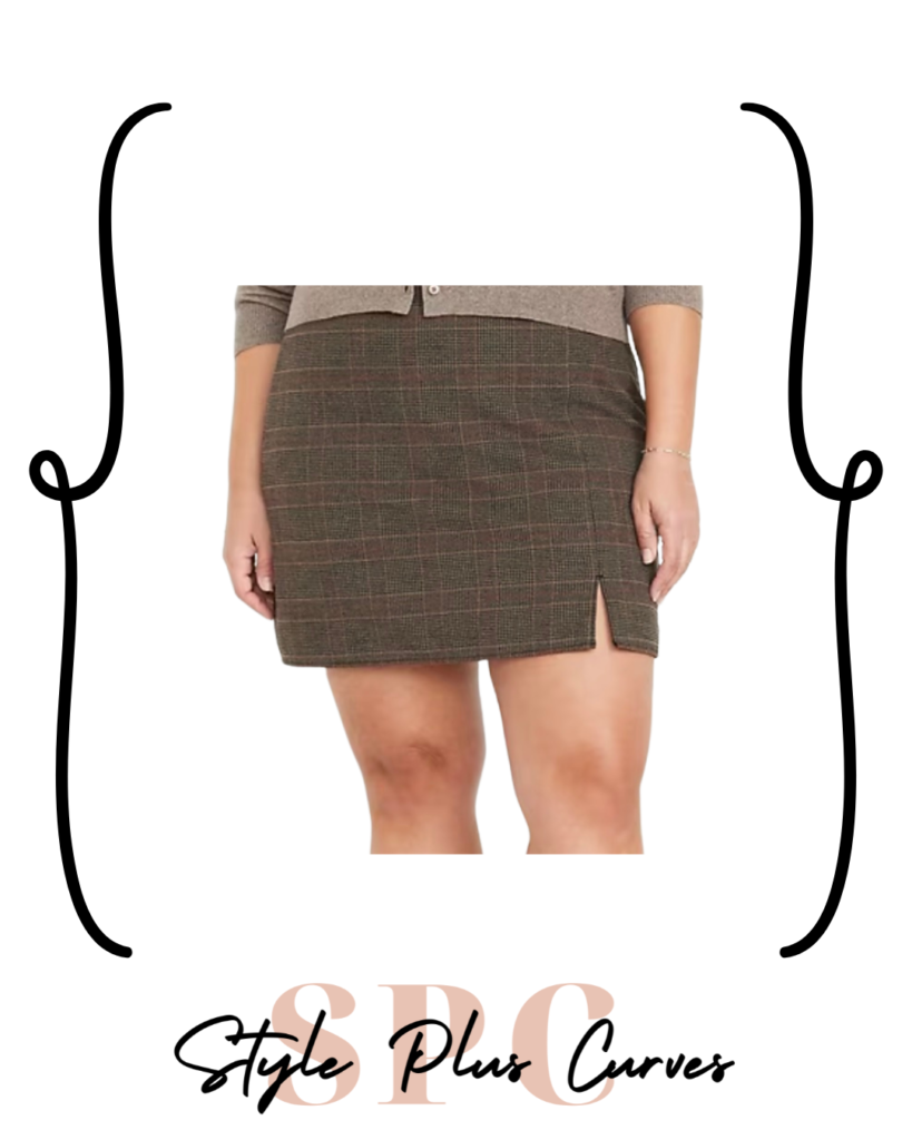 Plus Size Plaid Mini Skirt