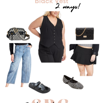 Plus Size Black Vest - 2 Ways!