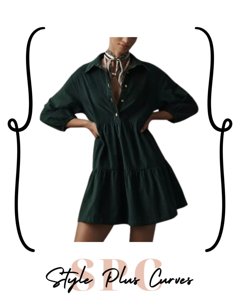 Plus Size Tiered Shirt Dress