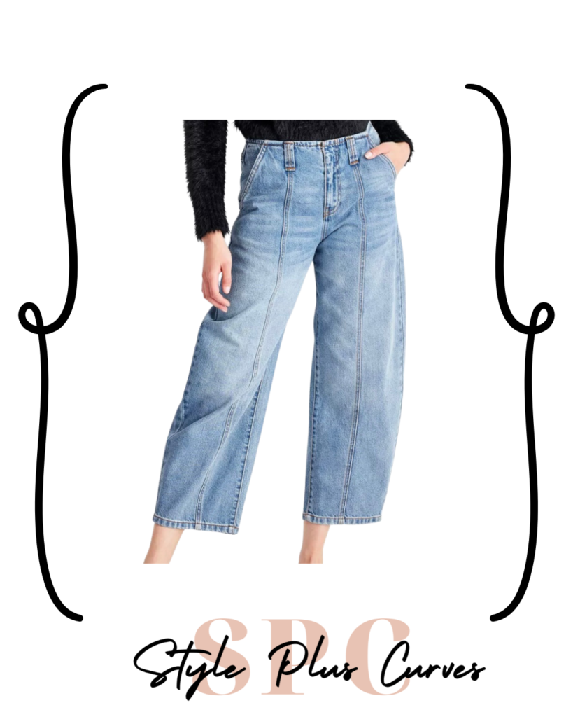 Plus Size Barrel Jeans 