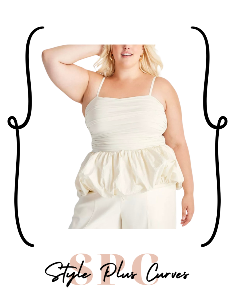 Plus Size Ruched Bubble Tank